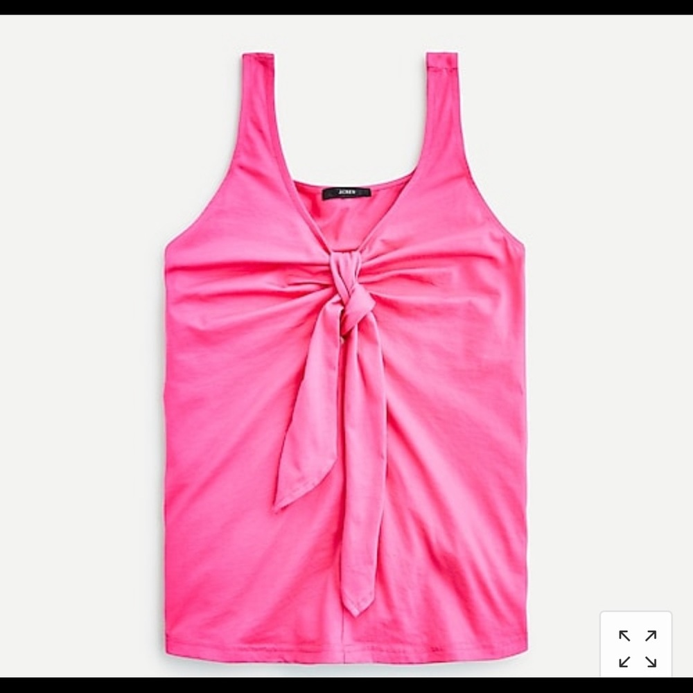 J crew tie front tank top